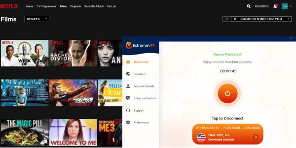 using ExtremeVPN with Netflix