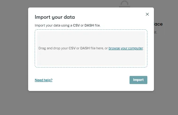 Dashlane import your data