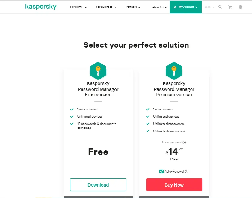 Kaspersky Password Manage Version