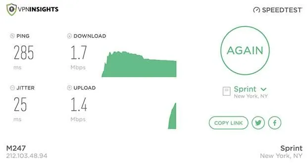 Zenmate VPN Speed-US server