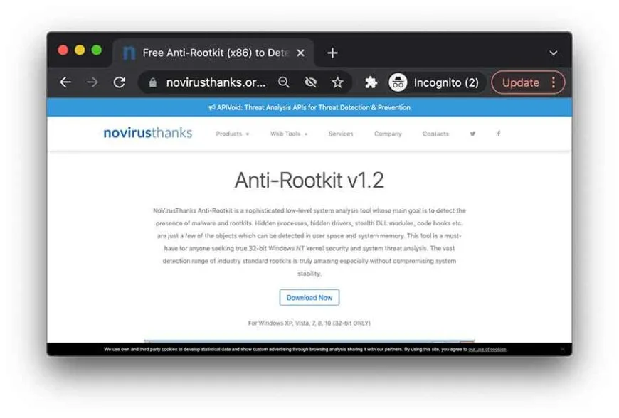 NoVirusThinks Anti-Rootkit