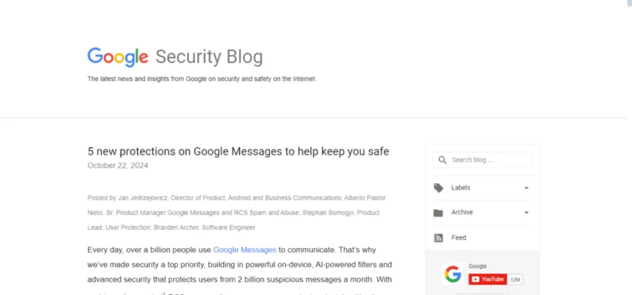 Security Google Blog