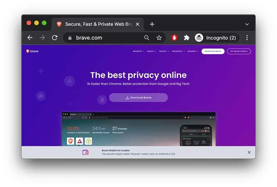 2. Brave Browser