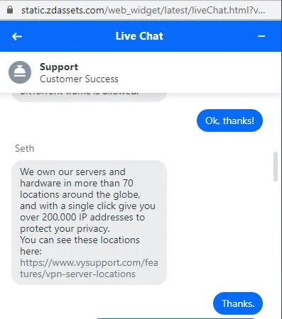 chat with customer support