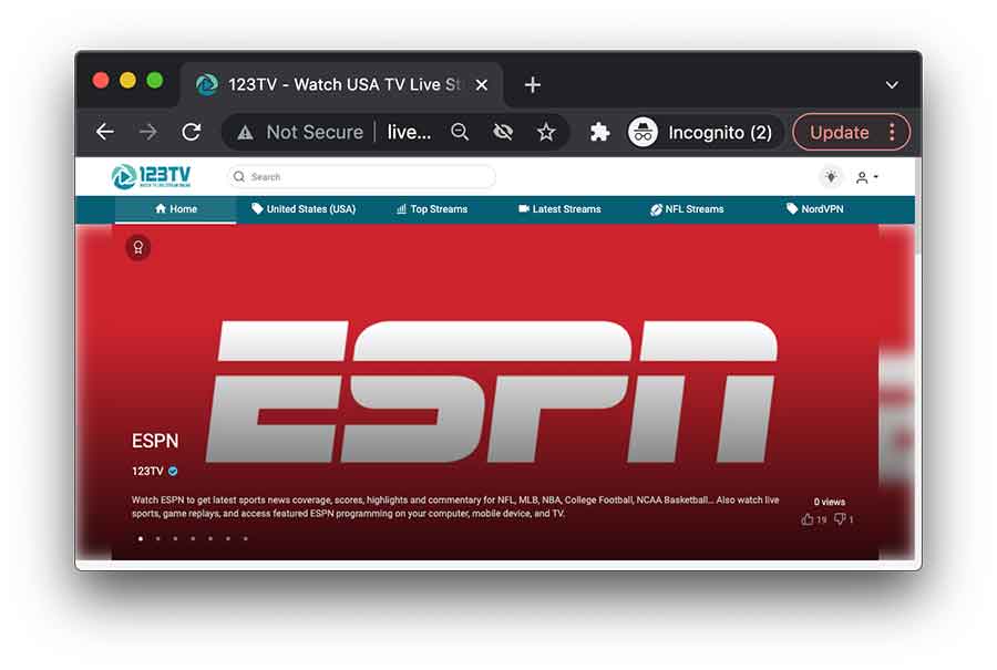 123TV-the best NFL streaming sites
