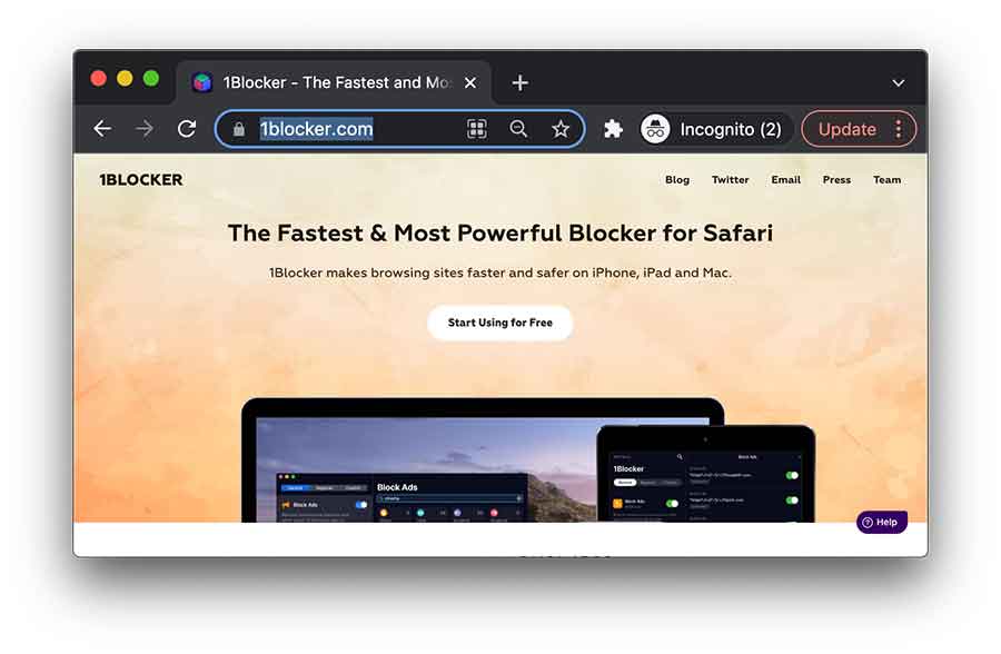 10. 1Blocker - free ad-blocker