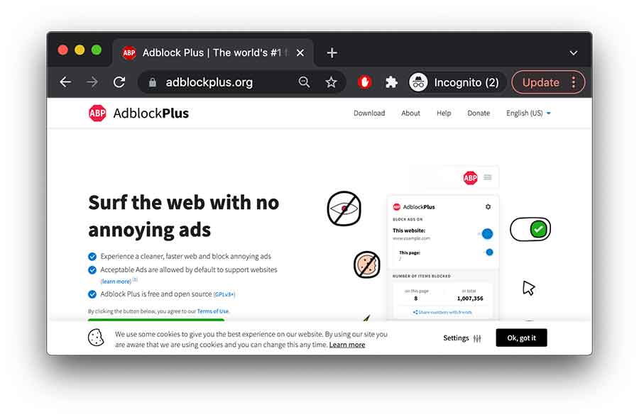 8.AdBlock Plus -free ad-blocker