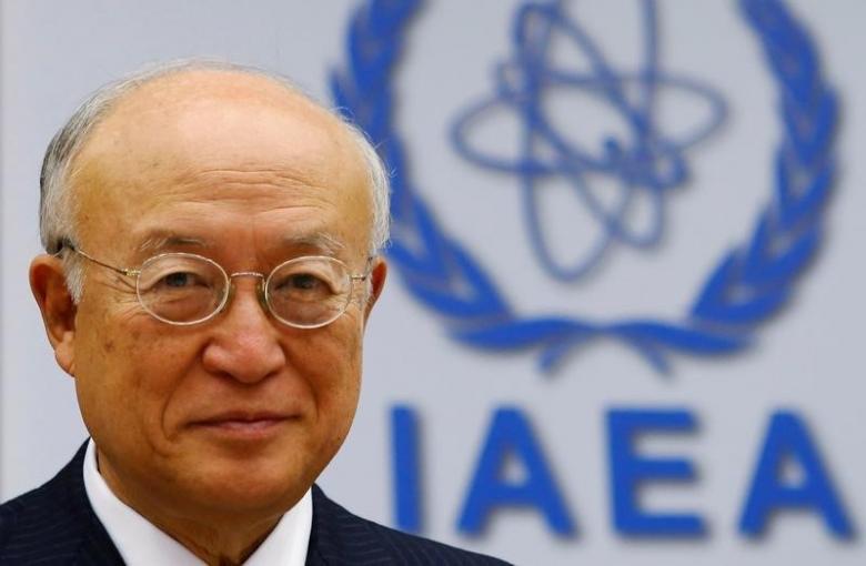 International Atomic Energy Agency (IAEA) Director General Yukiya Amano smiles as he waits for a board of governors meeting to begin at the IAEA headquarters in Vienna, Austria June 6, 2016. REUTERS/Heinz-Peter Bader