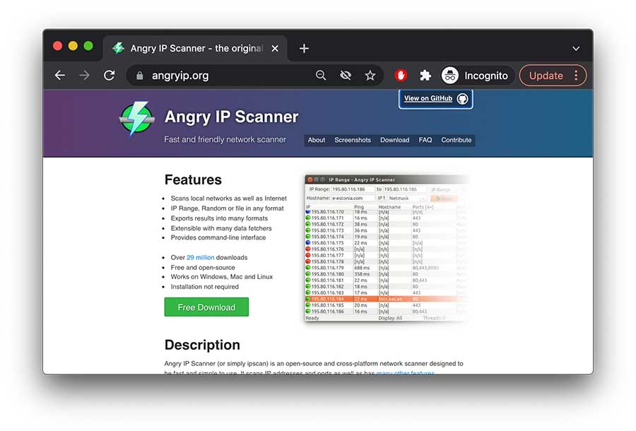 5. Angry IP Scanner