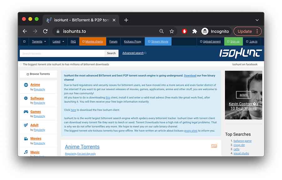 torrent site like isohunt