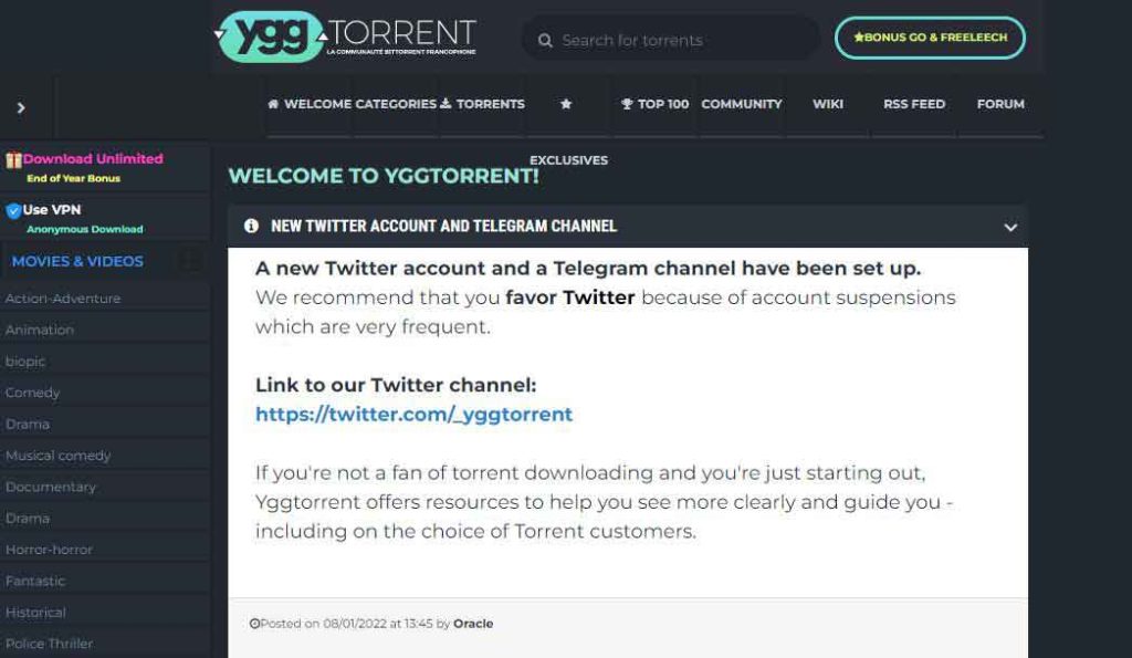 Ygg torrent