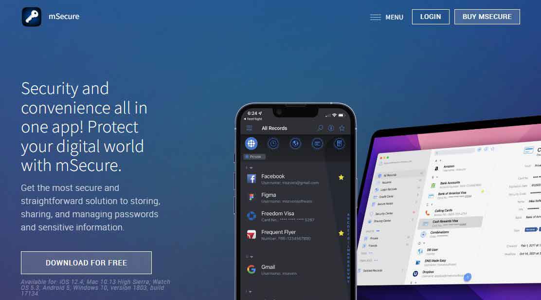 mSecure mSecure Password Manager