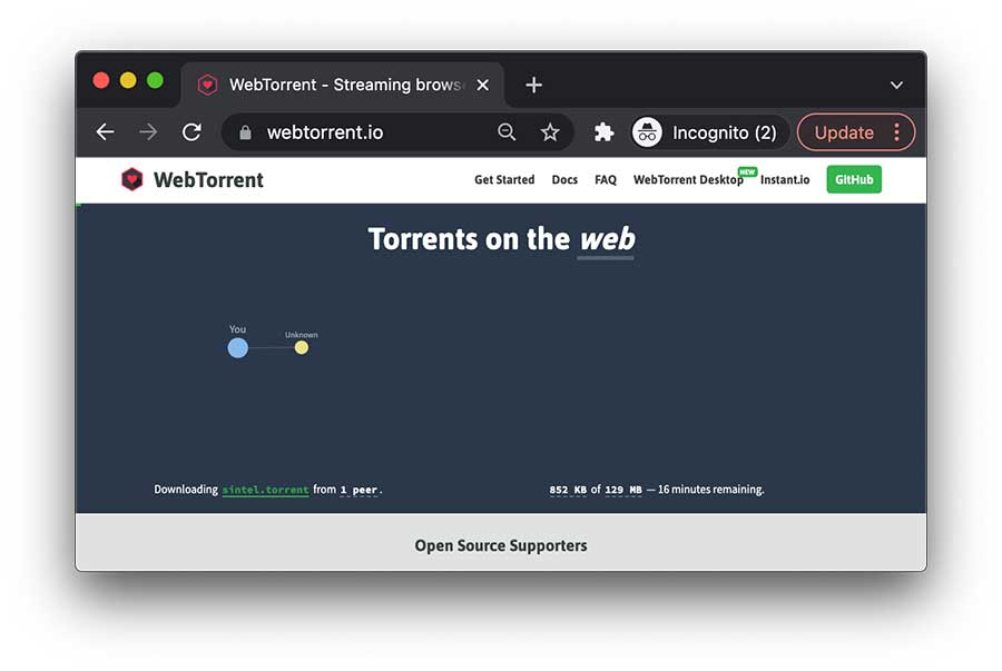 11. WebTorrent – Free To Use
